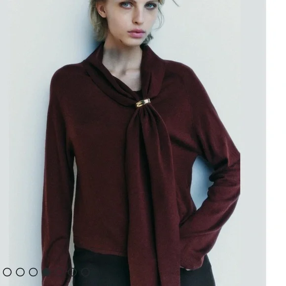 NWT ZARA burgundy WOOL BLEND BROOCH
SWEATER SiZE M
🚨PRICE FIRM NO DISCOUNT - Picture 1 of 7